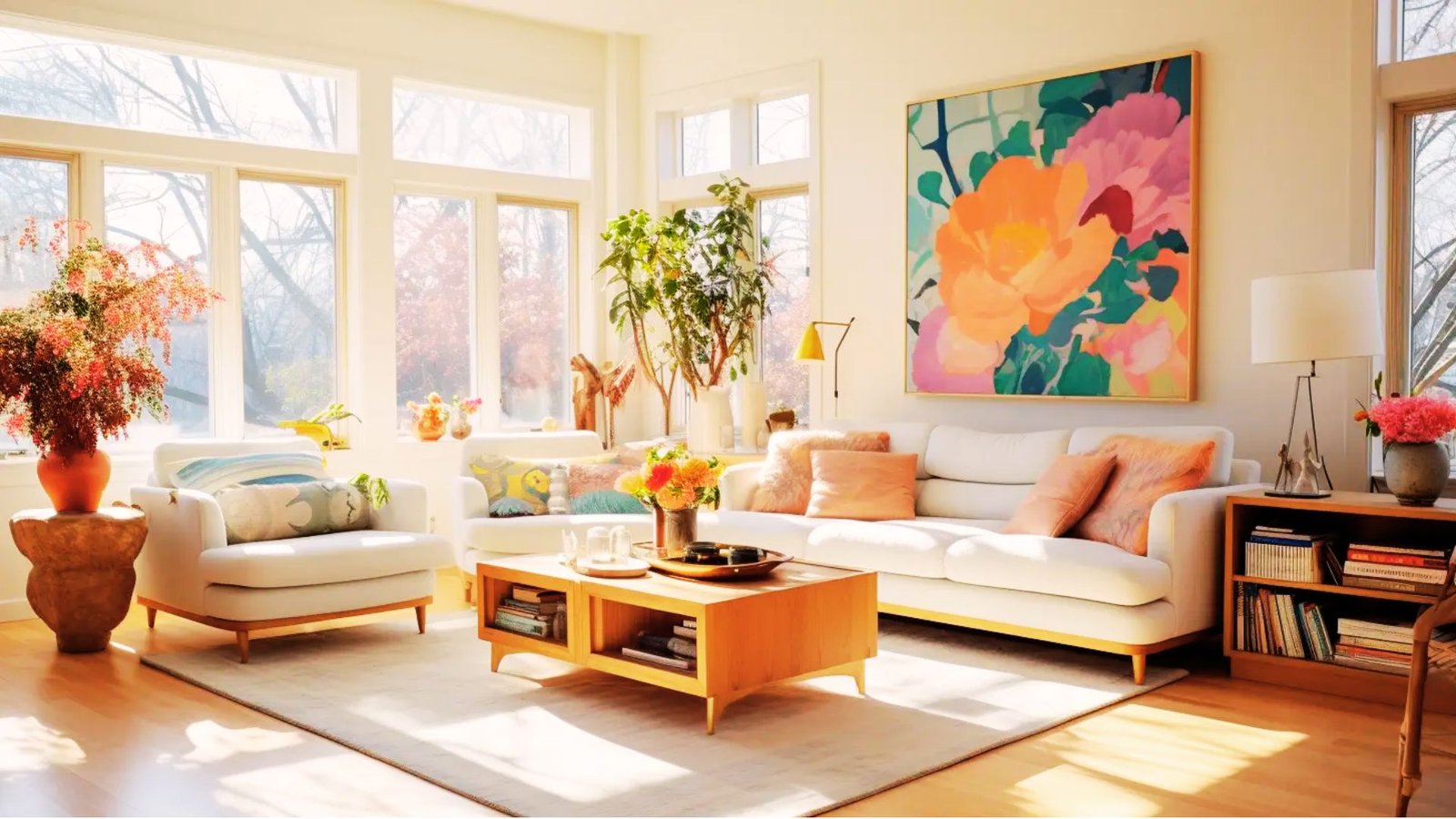 Living room having feng shui design.