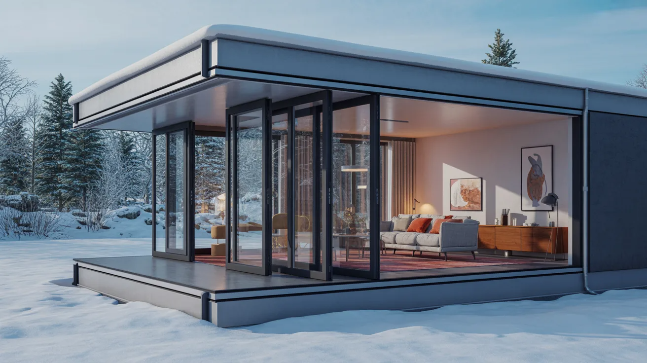 Double-pane and triple-pane glass windows showing layered insulation that reduces heat loss in cold weather.
