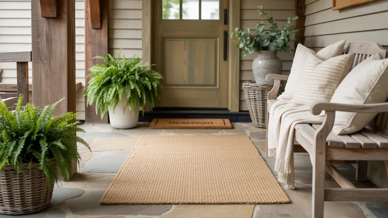 Calm and welcoming front door entrance with simple clean design.