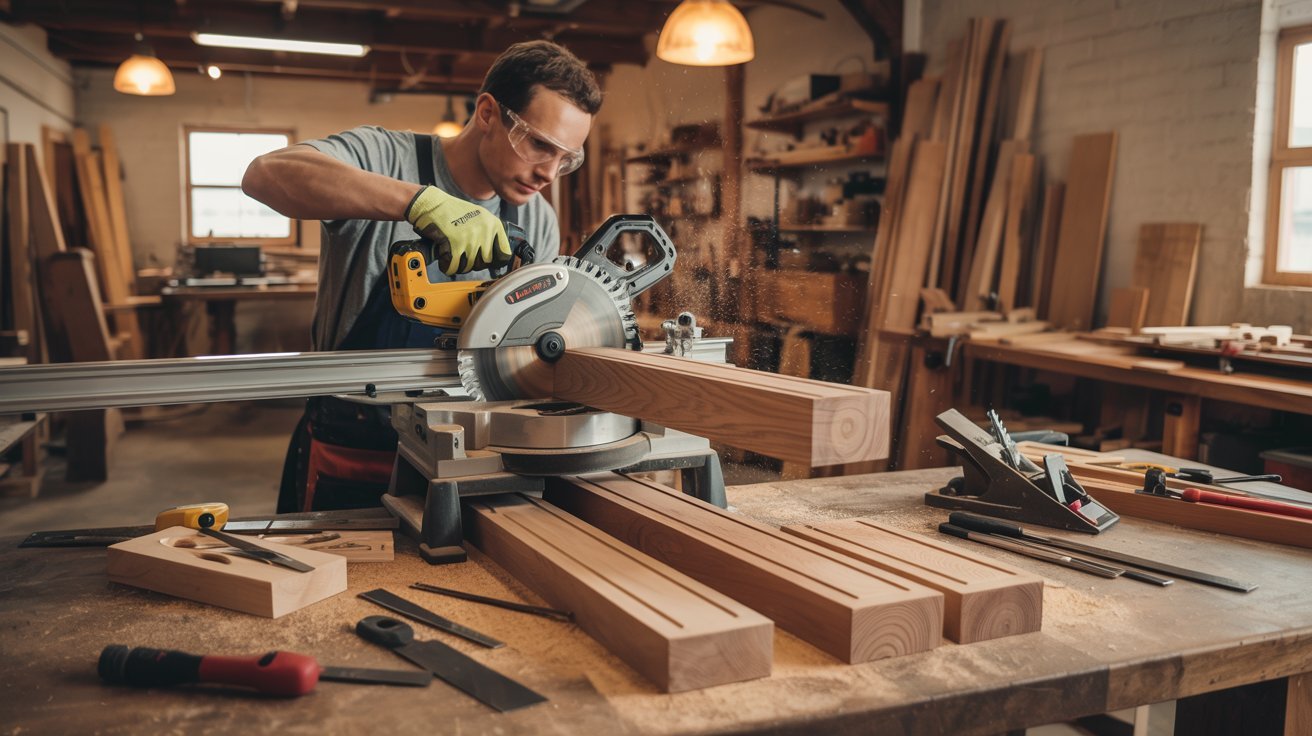 Assembling barn door frame using wood glue, clamps, and carpenter square.