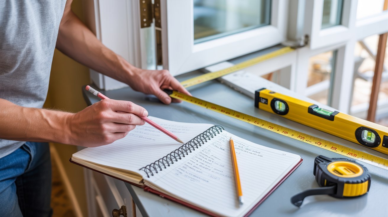 Reviewing and verifying door measurements to prevent sizing errors before ordering.