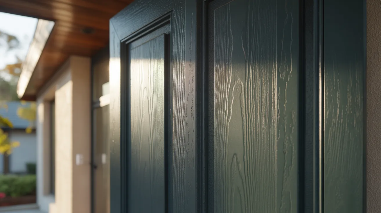 Realistic front door close-up showing color psychology and emotional impact on home entrance design.