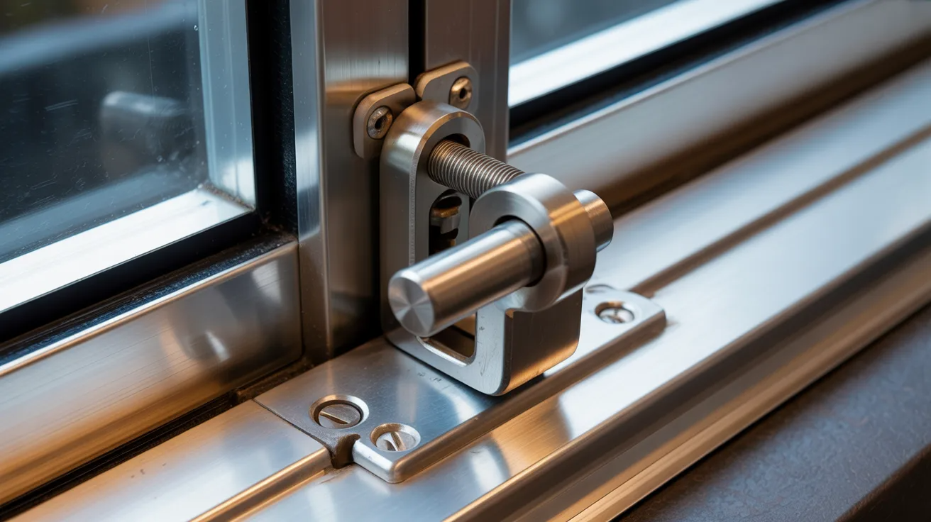 Sliding bolt lock securing a sliding door